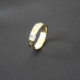 Bague laiton martelée spirales artisanale fabriquée à la main par Cuivre Island.